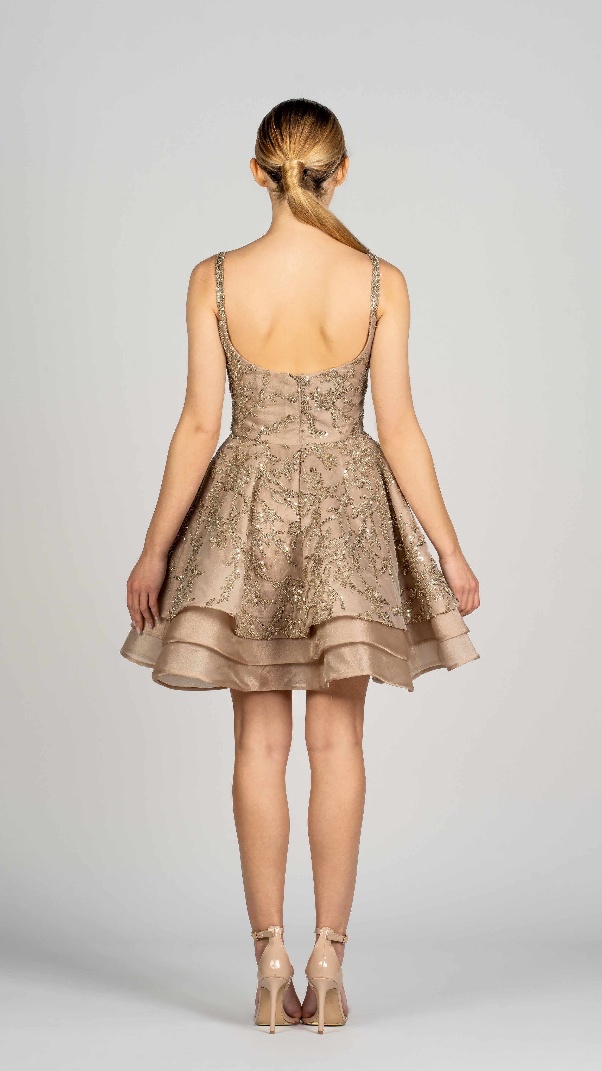 Short Dress with Ruffle Skirt
